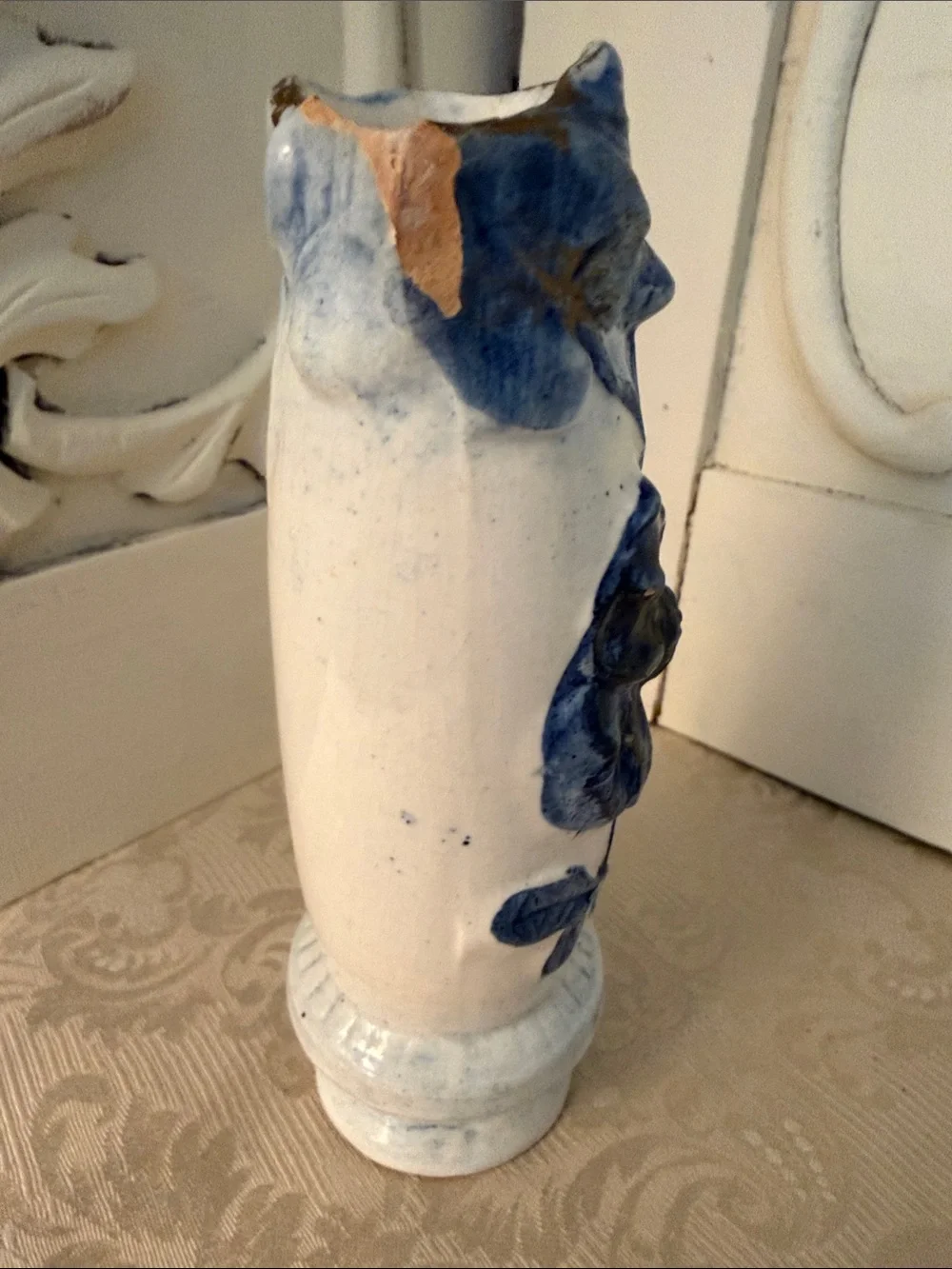 Flow Blue Vintage Vase -